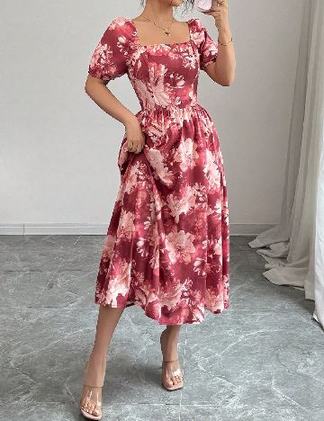 Rochie medie SHEIN, floral print