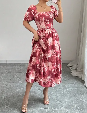 Rochie medie SHEIN, floral print