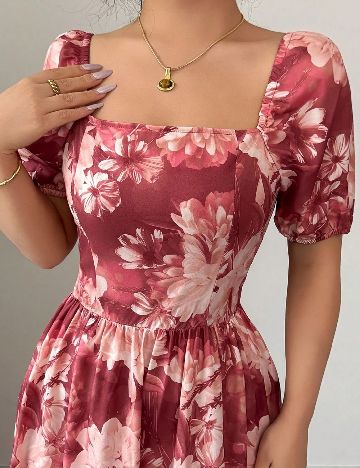 Rochie medie SHEIN, floral print