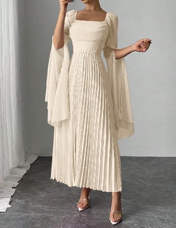 Rochie lunga SHEIN, crem