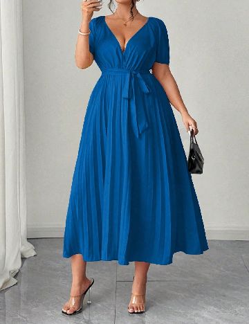 Rochie medie SHEIN CURVE, albastru
