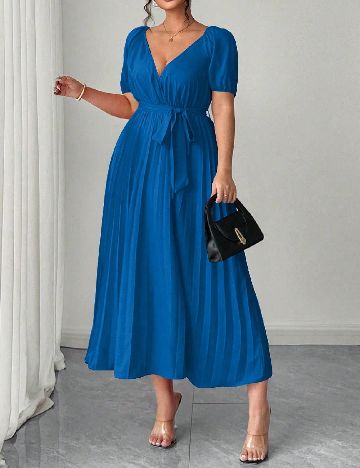 Rochie medie SHEIN CURVE, albastru