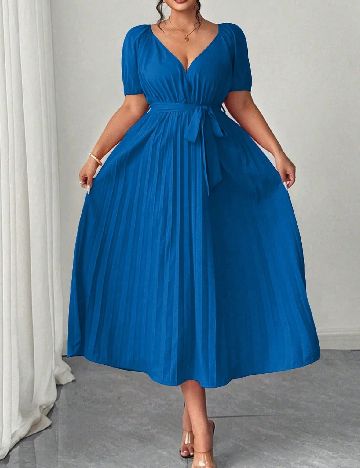 Rochie medie SHEIN CURVE, albastru