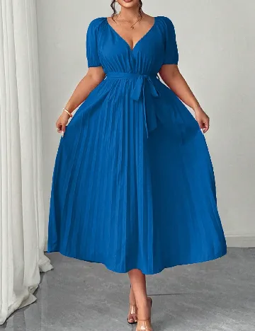 Rochie medie SHEIN CURVE, albastru