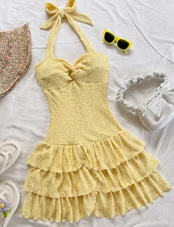 Rochie scurta SHEIN, galben