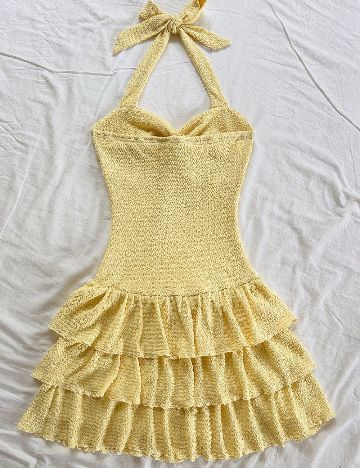 Rochie scurta SHEIN, galben