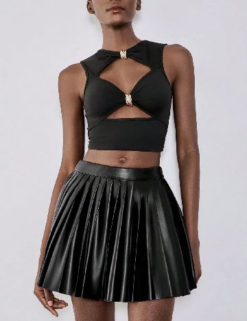 Fusta pantalon SHEIN, negru