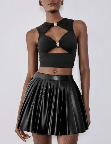 Fusta pantalon SHEIN, negru