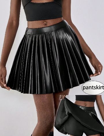 Fusta pantalon SHEIN, negru