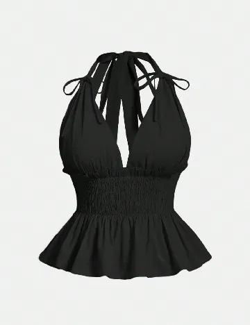 Top SHEIN CURVE, negru