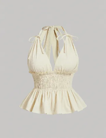 Top SHEIN CURVE, crem