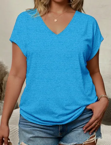 Tricou SHEIN CURVE, albastru