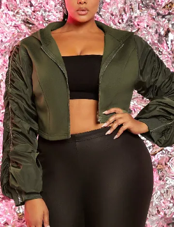 Jacheta SHEIN CURVE, verde