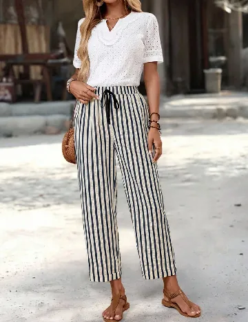 Pantaloni Emery Rose, alb