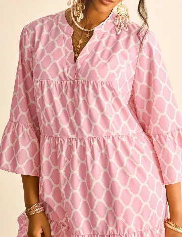 Rochie scurta SHEIN CURVE, roz