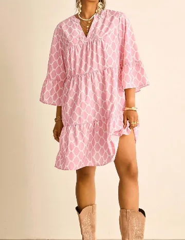 Rochie scurta SHEIN CURVE, roz