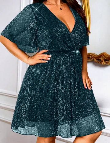 Rochie scurta SHEIN CURVE, albastru