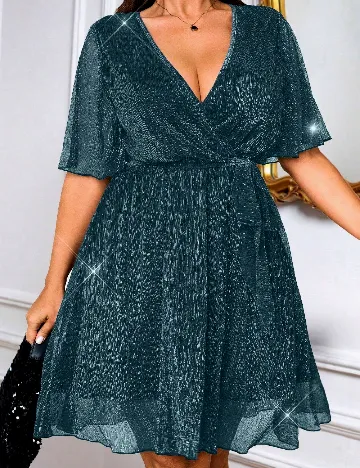 Rochie scurta SHEIN CURVE, albastru