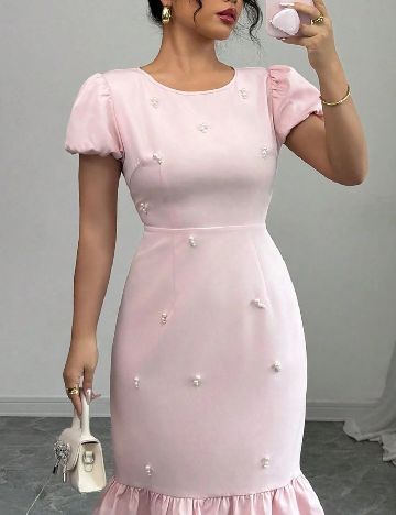 Rochie medie SHEIN CURVE, roz