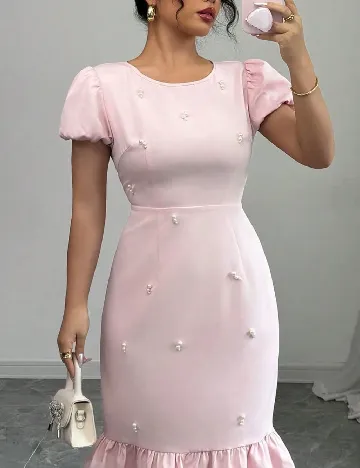 Rochie medie SHEIN CURVE, roz