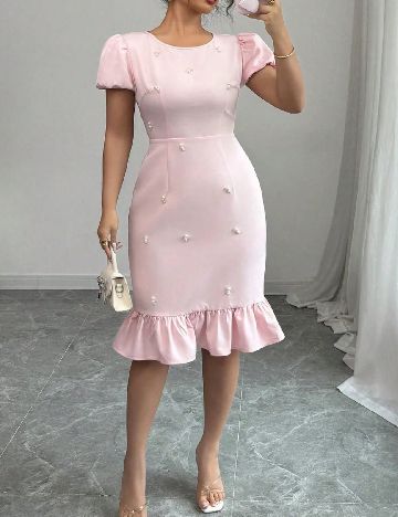 Rochie medie SHEIN CURVE, roz