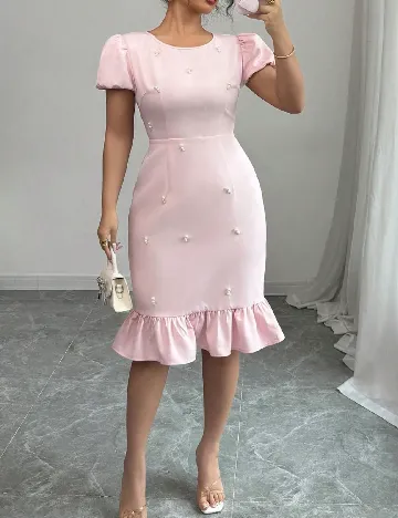 Rochie medie SHEIN CURVE, roz