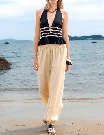 Pantaloni SHEIN, crem