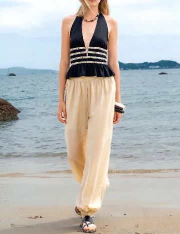 Pantaloni SHEIN, crem