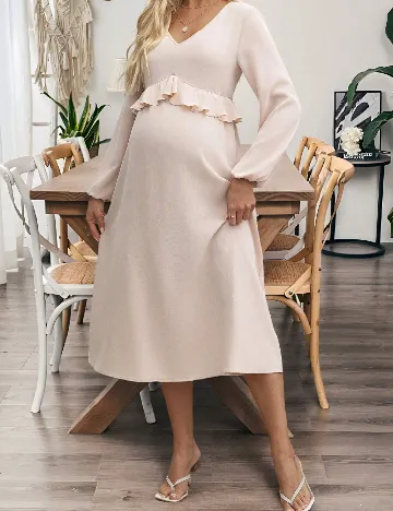 Rochie medie SHEIN Maternity, bej