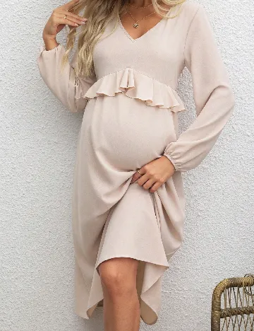 Rochie medie SHEIN Maternity, bej