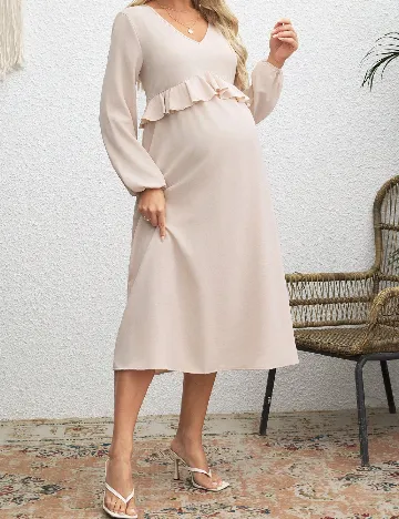 Rochie medie SHEIN Maternity, bej