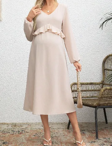 Rochie medie SHEIN Maternity, bej