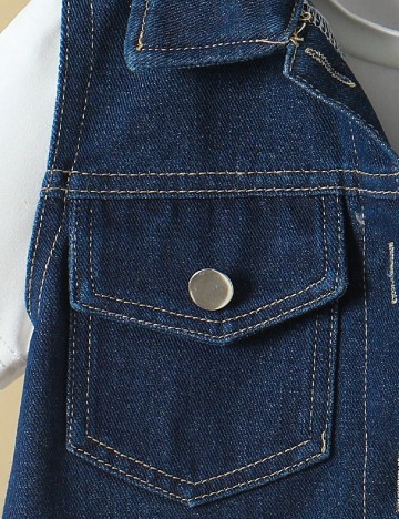 Compleu Shein Kids, bleumarin/alb