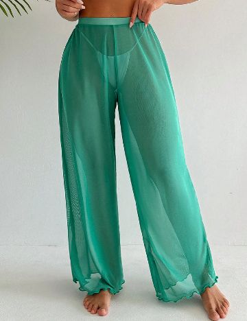 Pantaloni de plaja SHEIN, verde