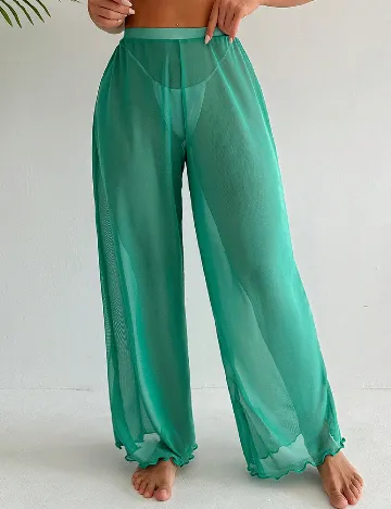 Pantaloni de plaja SHEIN, verde
