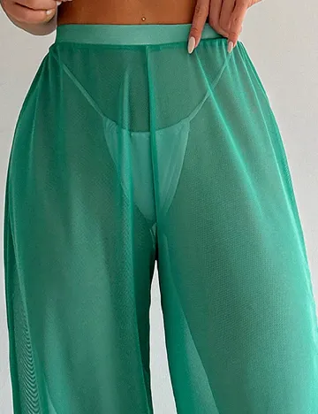 Pantaloni de plaja SHEIN, verde