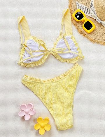 Costum de baie SHEIN, galben