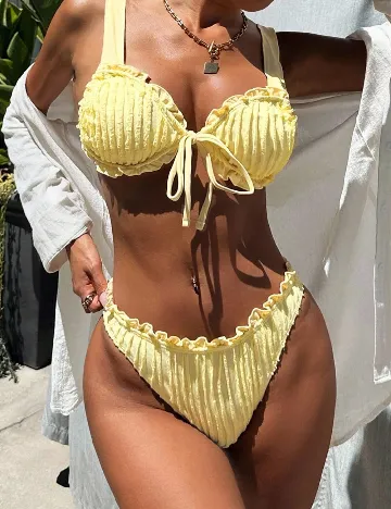 Costum de baie SHEIN, galben