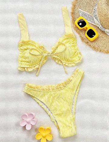 Costum de baie SHEIN, galben