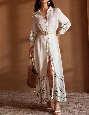 Rochie lunga MOTF, alb