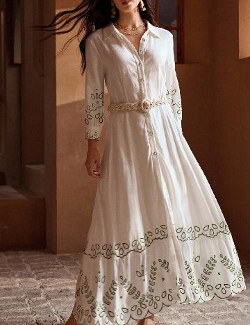 Rochie lunga MOTF, alb