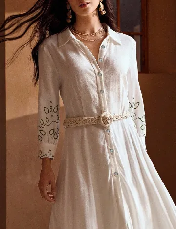 Rochie lunga MOTF, alb