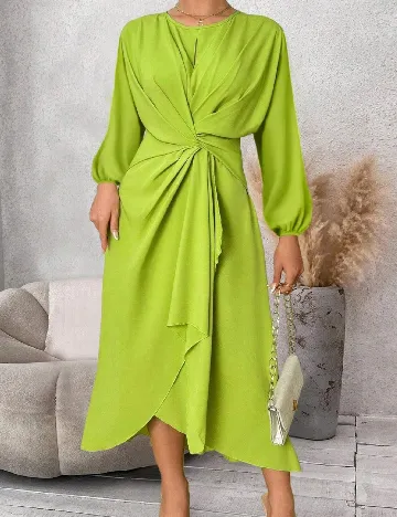 Rochie medie SHEIN CURVE, verde