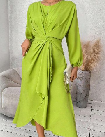 Rochie medie SHEIN CURVE, verde