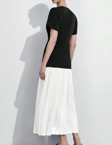 Rochie lunga SHEIN, alb/negru