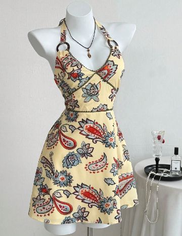 Rochie scurta SHEIN, galben