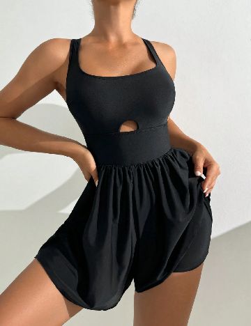 Salopeta de plaja SHEIN, negru
