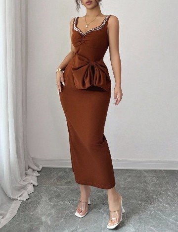 Rochie lunga SHEIN, maro