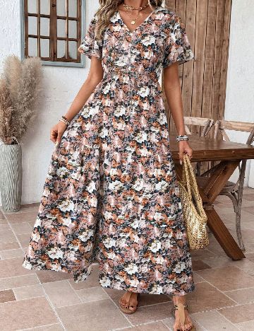 Rochie lunga SHEIN, floral print
