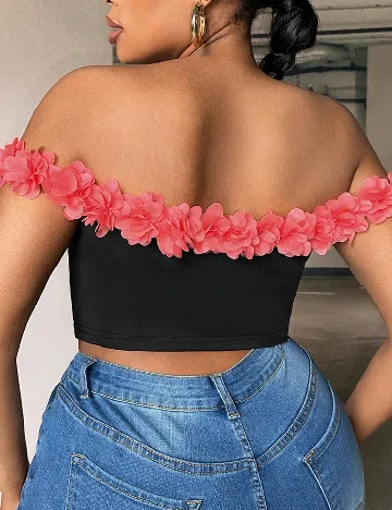 Top SHEIN CURVE, negru